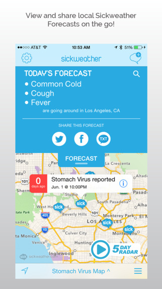 免費下載健康APP|Sickweather - community illness tracker, real-time sickness map & health alerts app開箱文|APP開箱王