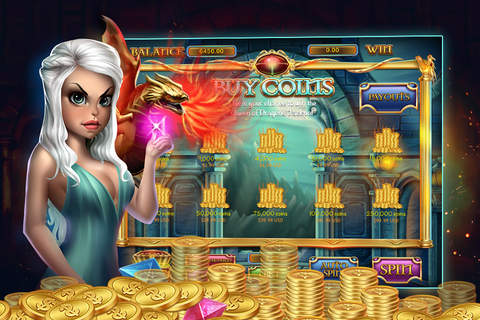 AAA Vikings Queen of Dragons Slots - Golden Era of Thrones 777 Slot Machine Game. screenshot 4