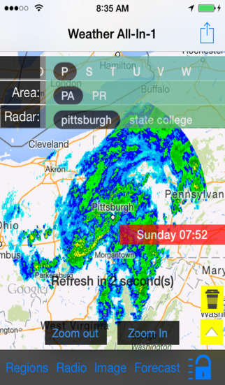 PA Pennsylvania US Instant Radar Finder Alert Radio Forecast All-In-1 - Radar Now
