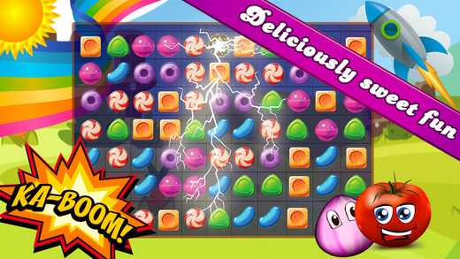 Candy Blitz - Matching 3 Puzzle Color Food to Win Free Game for Kids Children
