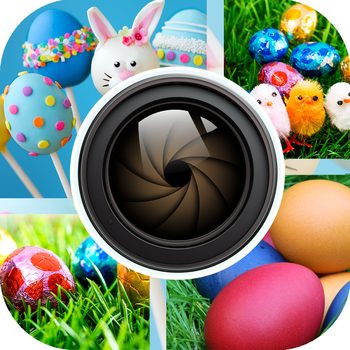 Easter Bunny 2015 Photo Frame Editor - Candy , Kids , Rabbits and Chocolate Eggs Collage LOGO-APP點子