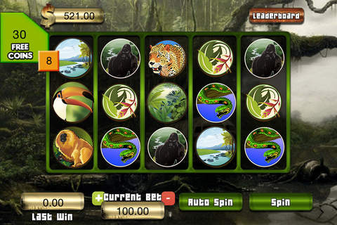 AAA Lost in the Jungle Slots - Free Daily Chip Bonus screenshot 2