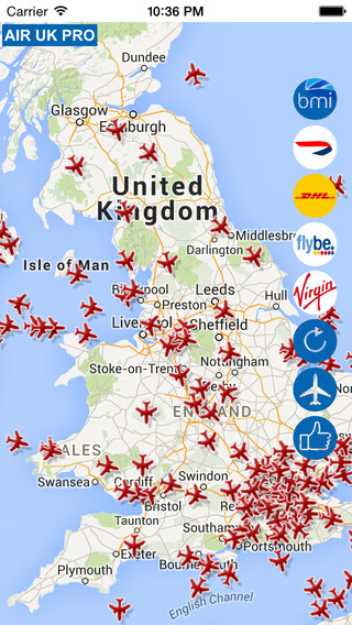 Air UK FREE : Live Flight Tracker Live Flight Status for England