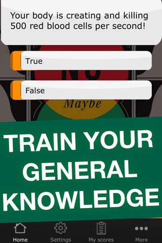 True or False Challenge - Funny Science Quiz Trivia Game App for Kids and Adults screenshot 3