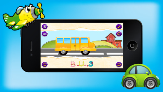 【免費遊戲App】Baby Flash Cards ABC Vehicle - Learning Game for Kids in Preschool Toddler, Kindergarten-APP點子