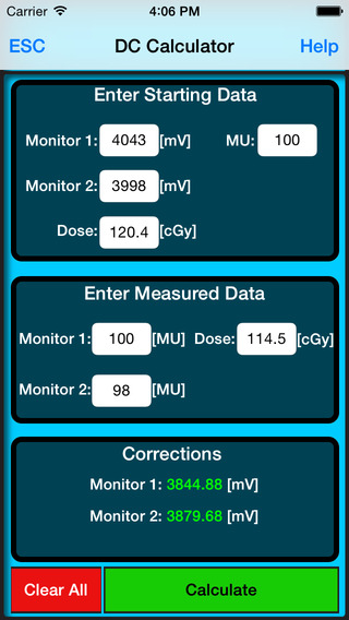 Dose Correction Calculator for Siemens LINAC