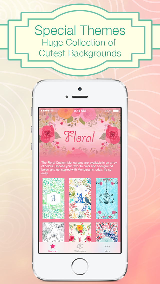 Downloadable monogram wallpaper