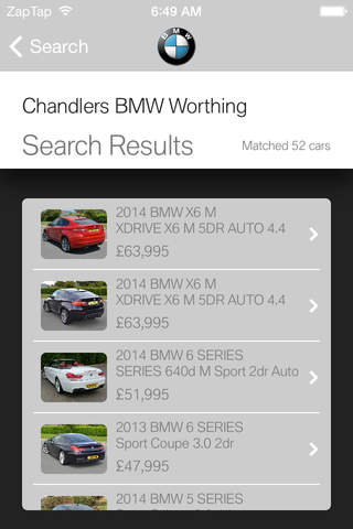 Chandlers Worthing BMW screenshot 2