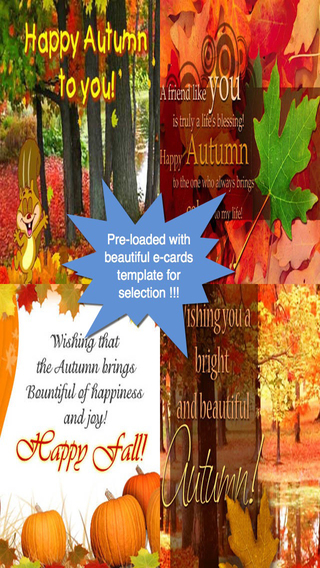 【免費生活App】Happy Autumn Greeting Cards-APP點子