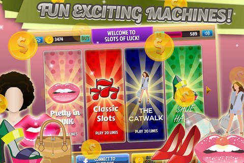 Fashion HUB Slots - The Ultimate Fashion Casino Slot Game For Beautiful Ladies! screenshot 2