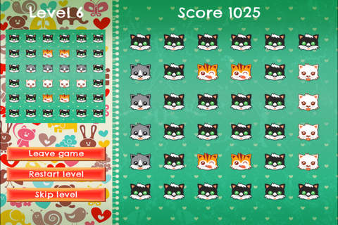 Fe-Line - PRO - Swipe Rows And Match Cute Fury Cats Arcade Puzzle Game screenshot 3