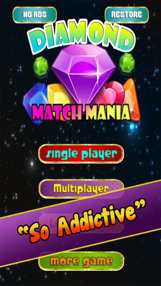 Diamond Match Mania - Addictive Jewel Connect Pocket Puzzle FREE