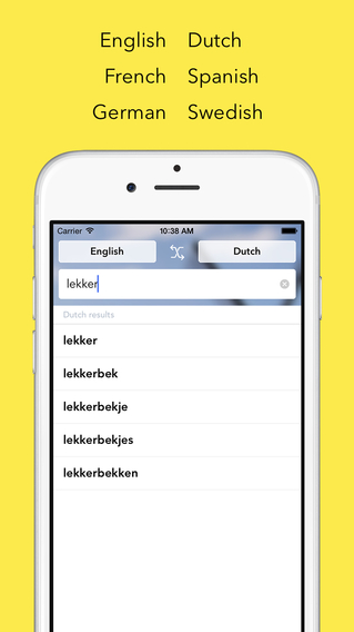 【免費書籍App】Glot - Multilingual Translation Dictionary for English, Dutch, Spanish, French, German and Swedish-APP點子