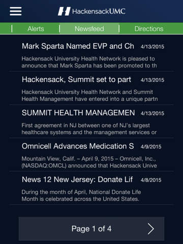 HackensackUMC Mobile Access(HD) screenshot 3