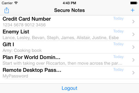 My Secure Notes screenshot 2