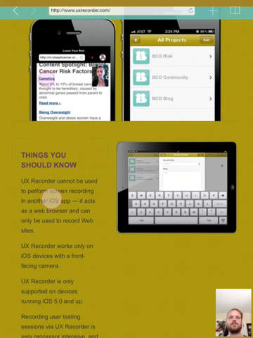 【免費生產應用App】UX Recorder - User Testing For Mobile Web Sites-APP點子