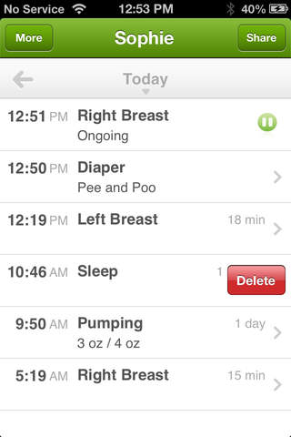 Baby by Smallnest - Track Breastfeeding, Sleep and Diapers screenshot 3
