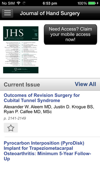 【免費醫療App】Journal of Hand Surgery-APP點子