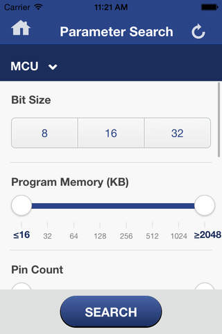 MCU Selector screenshot 2