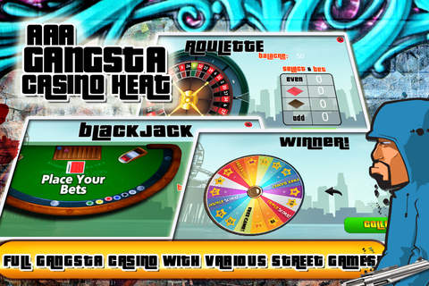 AAA Gangsta Casino Heat with Street Thug Roulette & Big Fortune Slot-Machines screenshot 2