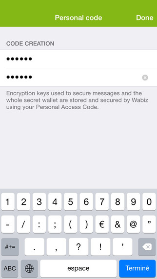 Wabiz - Messages encryption and passwords wallet