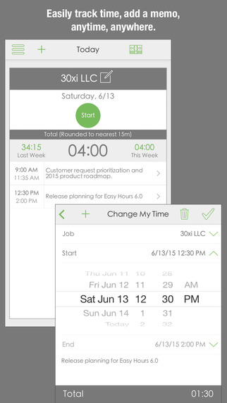 Easy Hours - Timesheet Time Tracking Automated By Job