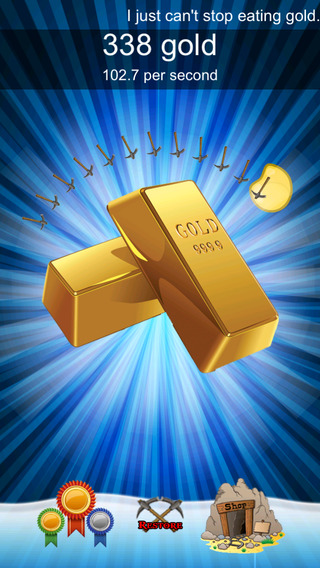 【免費遊戲App】Gold Rush Clicker - Nuggets and Bars Miner Fever-APP點子
