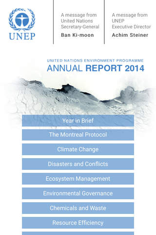 UNEP Annual Report for 2014 screenshot 2