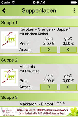 Zur Suppe Laden screenshot 2