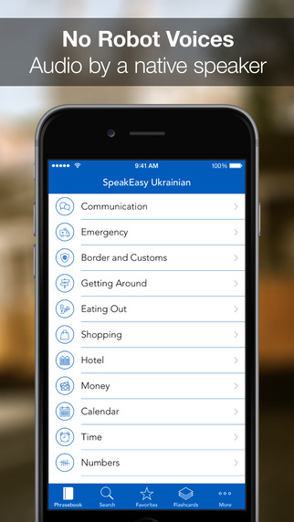 SpeakEasy Ukrainian ~ Offline Phrasebook and Flashcards with Native Speaker Voice and Phonetics