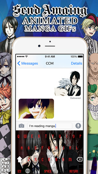 免費下載工具APP|KeyCCMGifs Manga & Anime Animated Black Stickers Keyboard app開箱文|APP開箱王