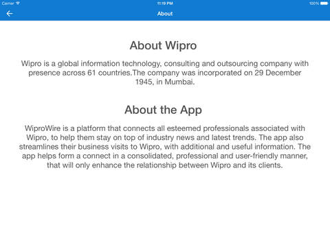 【免費商業App】Wipro Wire-APP點子