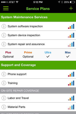 EcoBuilding Service Plan Selection Tool screenshot 2