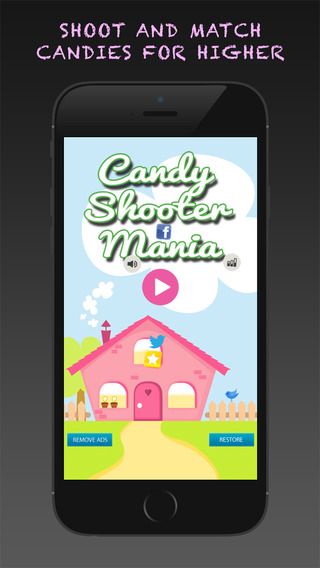 Candy Shooter Mania - Match Three Bubbles to Win High Score and Special