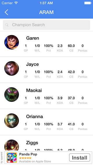 【免費遊戲App】LoL Stats for League of Legends-APP點子