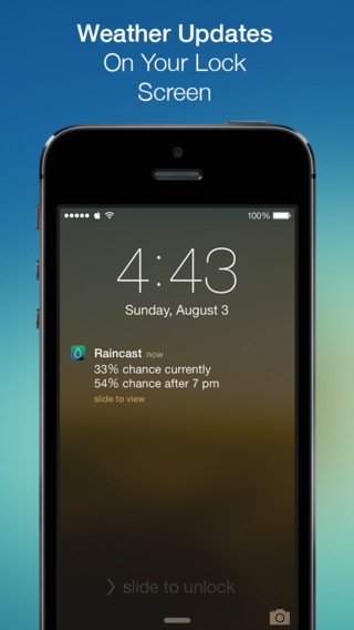 【免費天氣App】Raincast - Percent Chance of Rain and Snow On Your Home Screen-APP點子