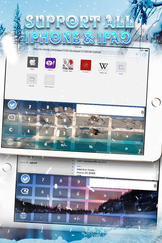CalCCM Frozen and Winter Custom Calculator Wallpaper Keyboard Themes screenshot 2