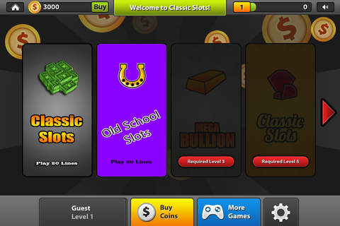 Classic Style Slots - Hit the Mega Jackpot Pay Day! screenshot 4