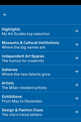 My Art Guide Art Milan 2015 screenshot 2
