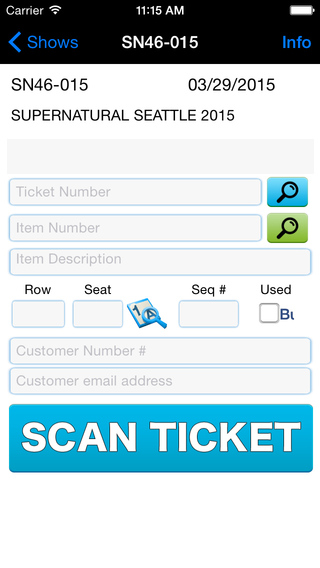 Ticket Scanner for Creation Entertainment