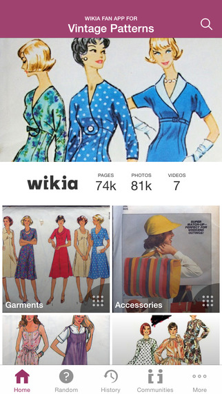 Wikia: Vintage Patterns Fan App