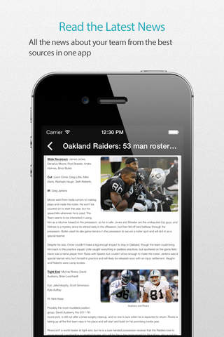 Oakland Football Alarm screenshot 3
