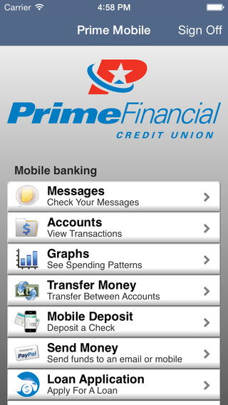 Prime Financial Credit Union Mobile