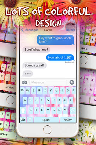 KeyCCM – Flower and Beautiful Blossoms : Color Custom & Wallpaper Keyboard Themes in the Garden Style screenshot 2