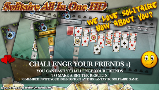 【免費遊戲App】Solitaire All In One HD Pro - The Classic Card Game Full Deluxe Puzzle Pack for iPad & iPhone-APP點子