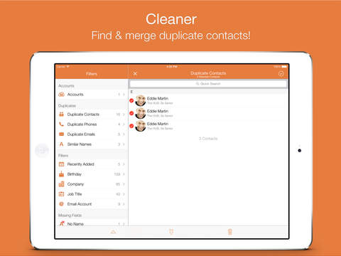 【免費生產應用App】Cleaner – Remove Duplicate Contacts for Addressbook iCloud Gmail Outlook & Yahoo contacts-APP點子