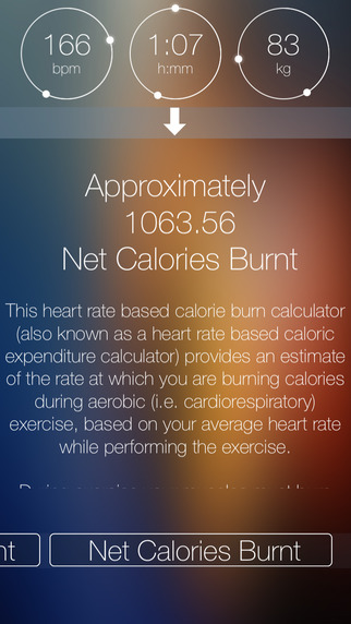 Heart Rate Based Calorie Calculator