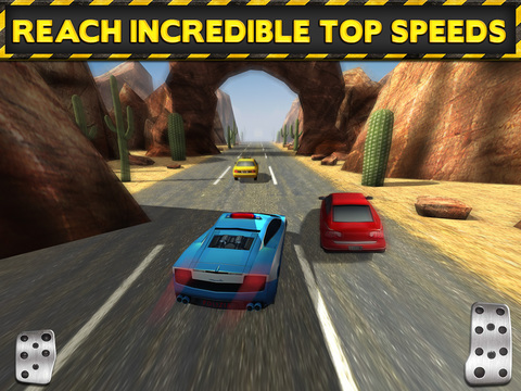 Screenshots of 3D Police Drag Racing Driving Simulator Game: Race The Real Turbo Chase for iPad