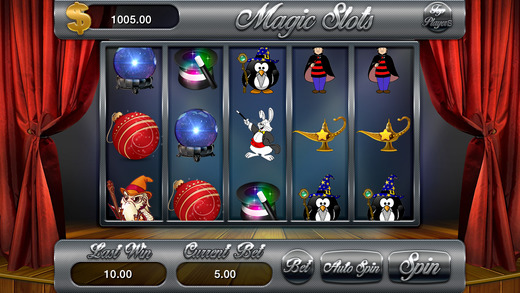 AAA Magic Trick Casino Slots Machine Win Progressive Chips 777 Wild Cherries and Bonus Jackpots in t