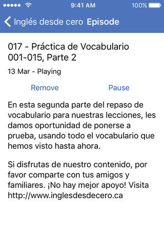 OnePodcast – Edición “Inglés desde cero” screenshot 3